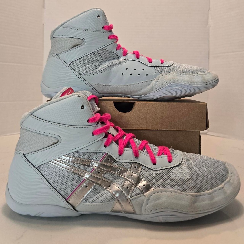 Asics Matflex 7 Wrestling Shoes - COOL GREY/PURE SILVER Men's size 9 US